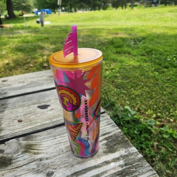 Starbucks Pride Tumbler 2023 24oz Tim Singleton Pop Culture Artwork w/ Straw - Picture 2 of 7